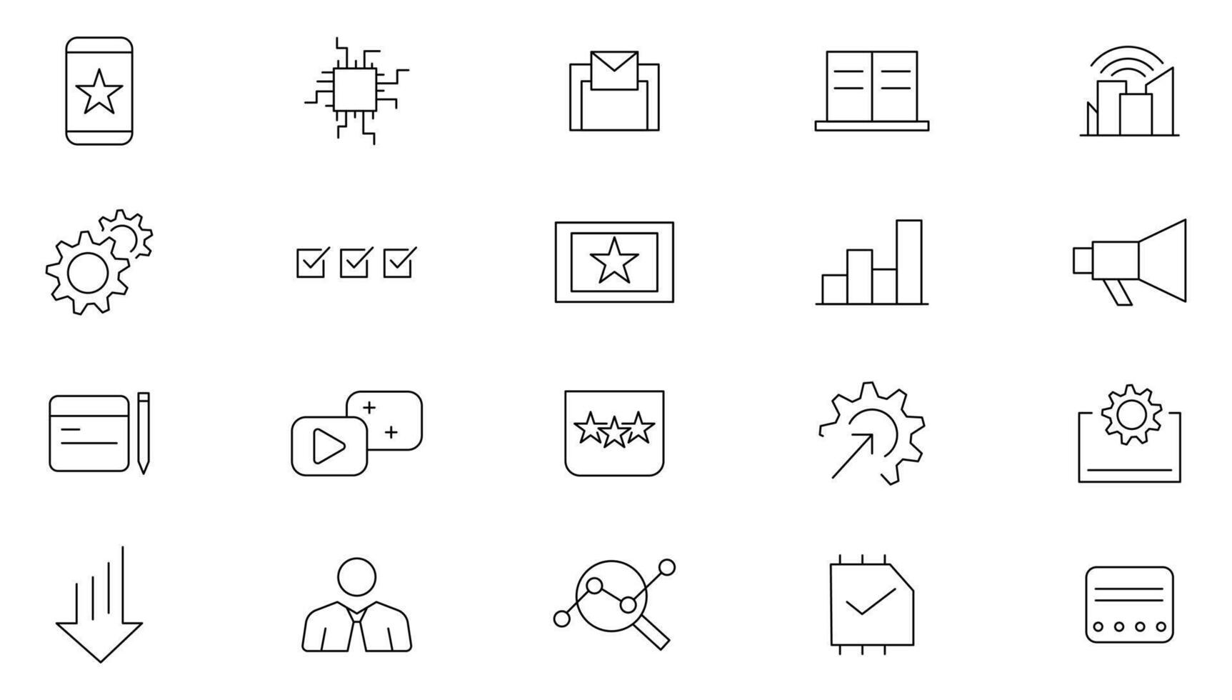 Networking digital line icon set. Business, management, configuration, monitoring system, trouble shooting, performance, security, digital infrastructure, machine learning outline icon collection. vector