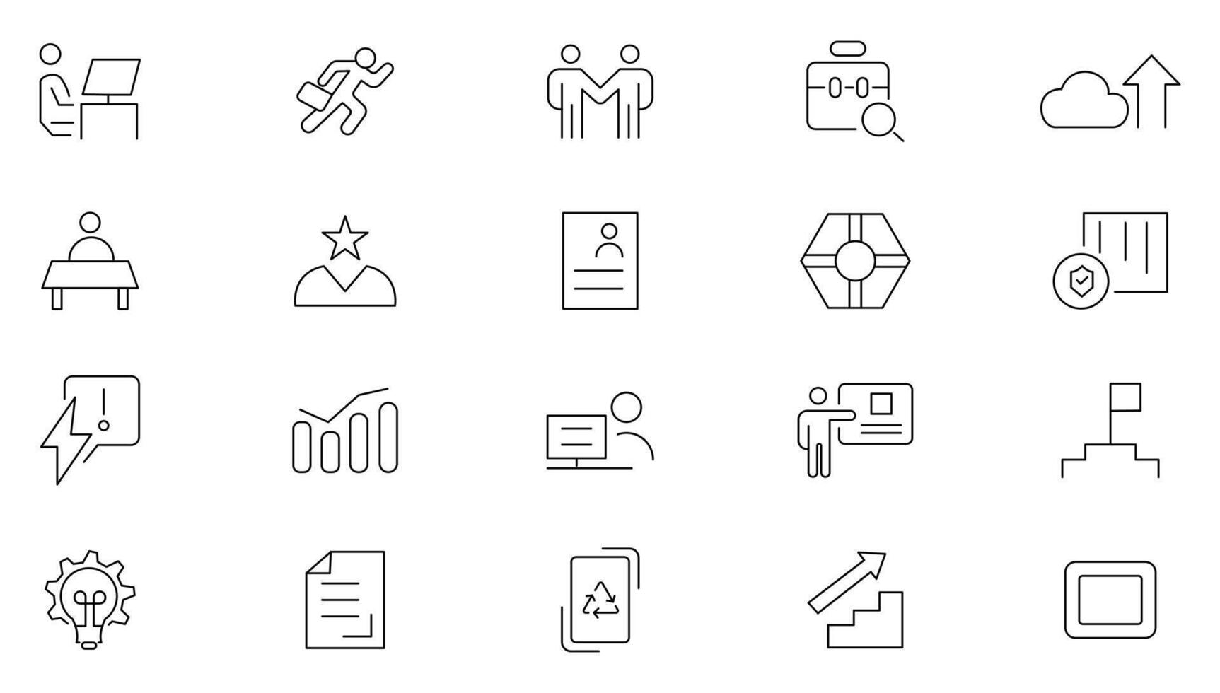 Trust line icon set. Believe, confidence, depend, trustworthy, friends, truth, faith, sincerity outline icon collection. UI thin outline icons pack. vector
