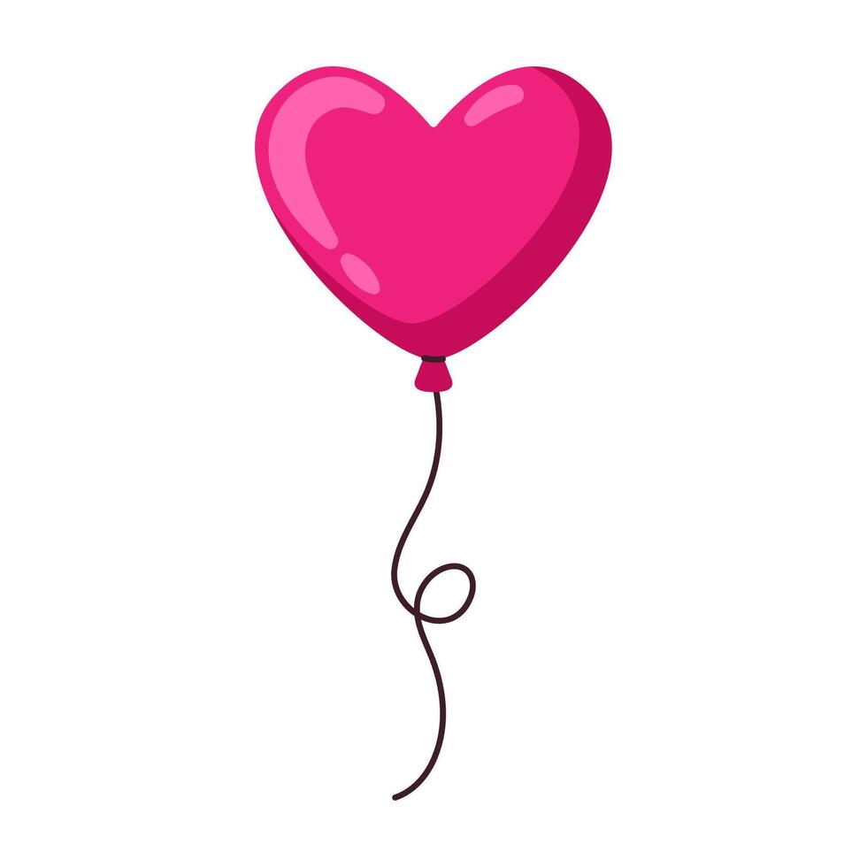 linda brillante globo. el mejor cumpleaños presente. dibujos animados plano ilustración vector