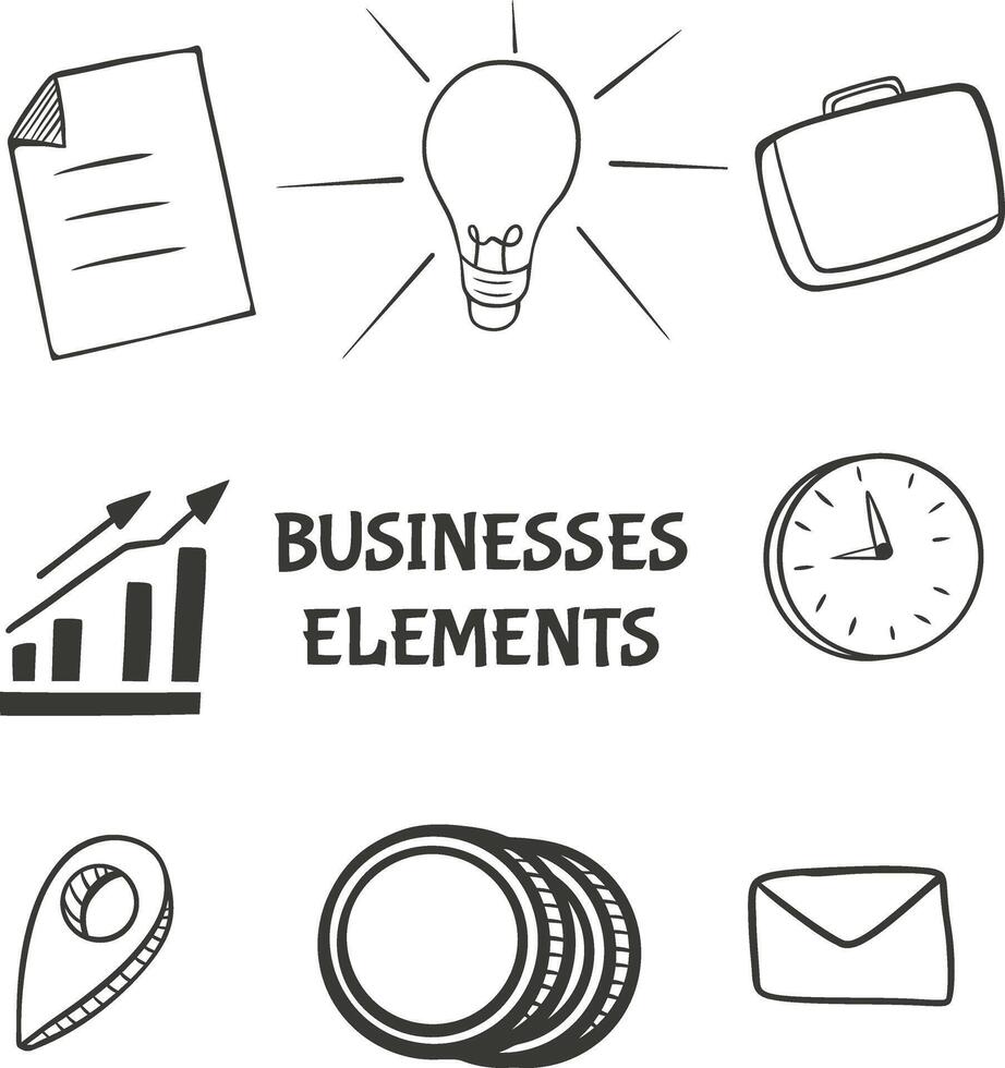 marketing elements in flat style set vector