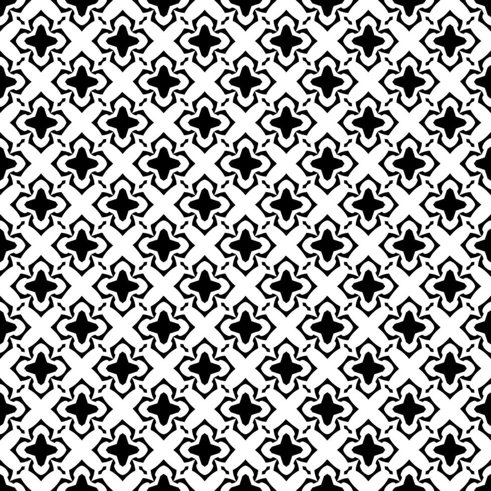 Black and white seamless abstract pattern. Background and backdrop. Grayscale ornamental design. vector