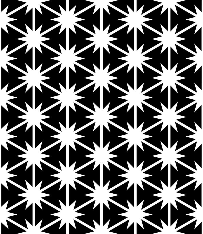 Black and white seamless abstract pattern. Background and backdrop. Grayscale ornamental design. vector