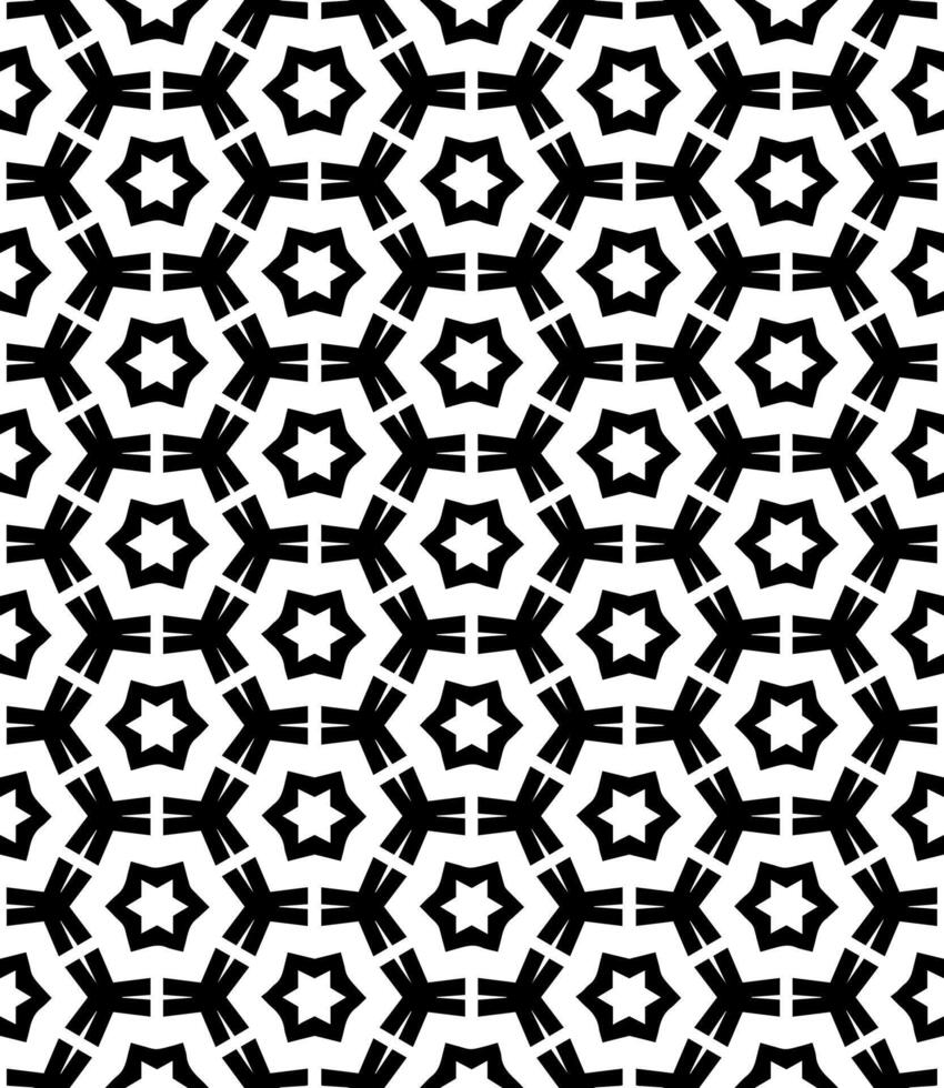Black and white seamless abstract pattern. Background and backdrop. Grayscale ornamental design. vector