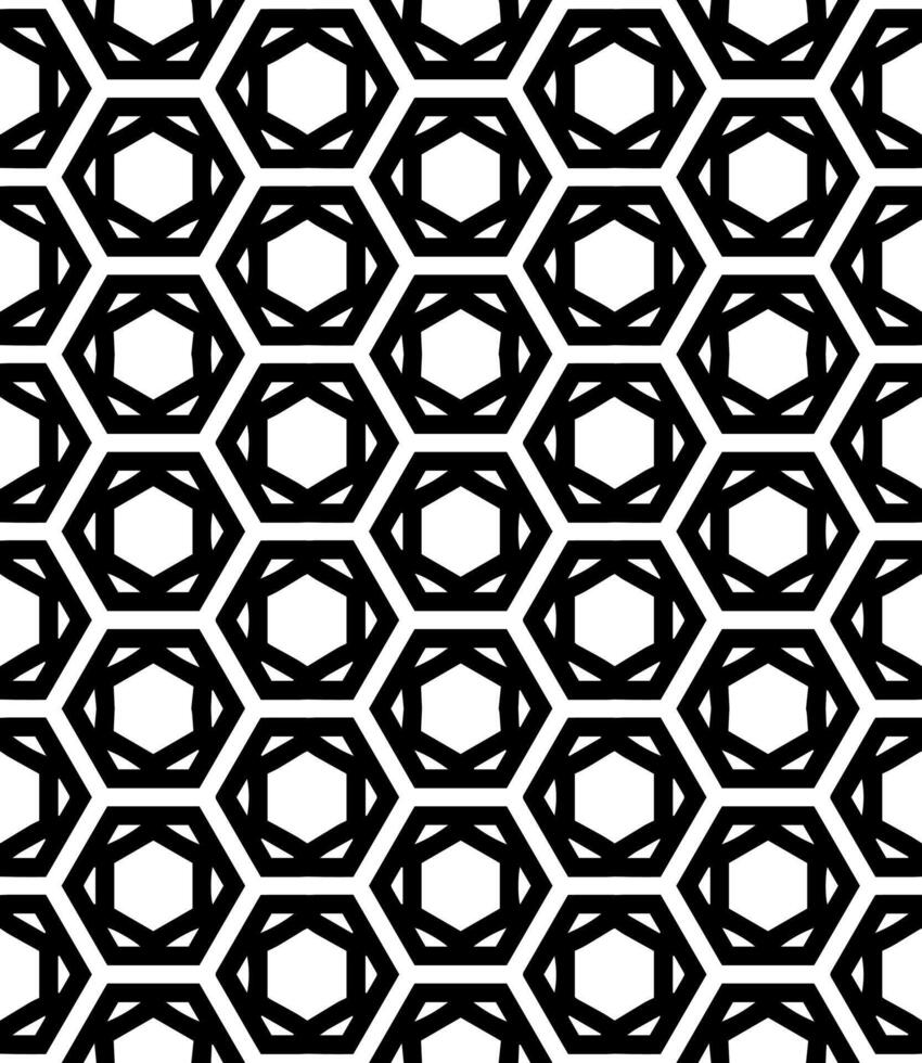 Black and white seamless abstract pattern. Background and backdrop. Grayscale ornamental design. vector