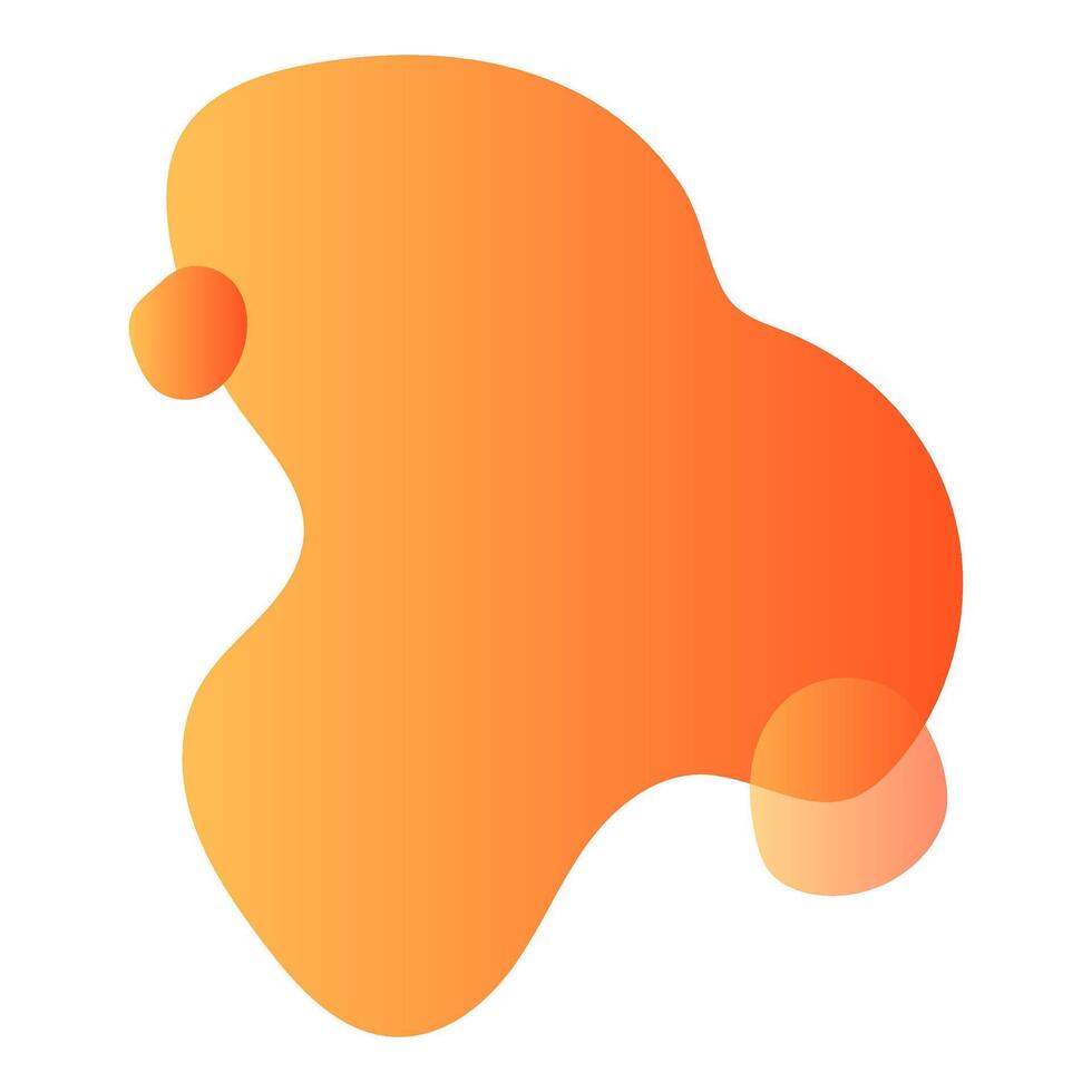 Liquid Abstact Shape Element with Gradation Color vector