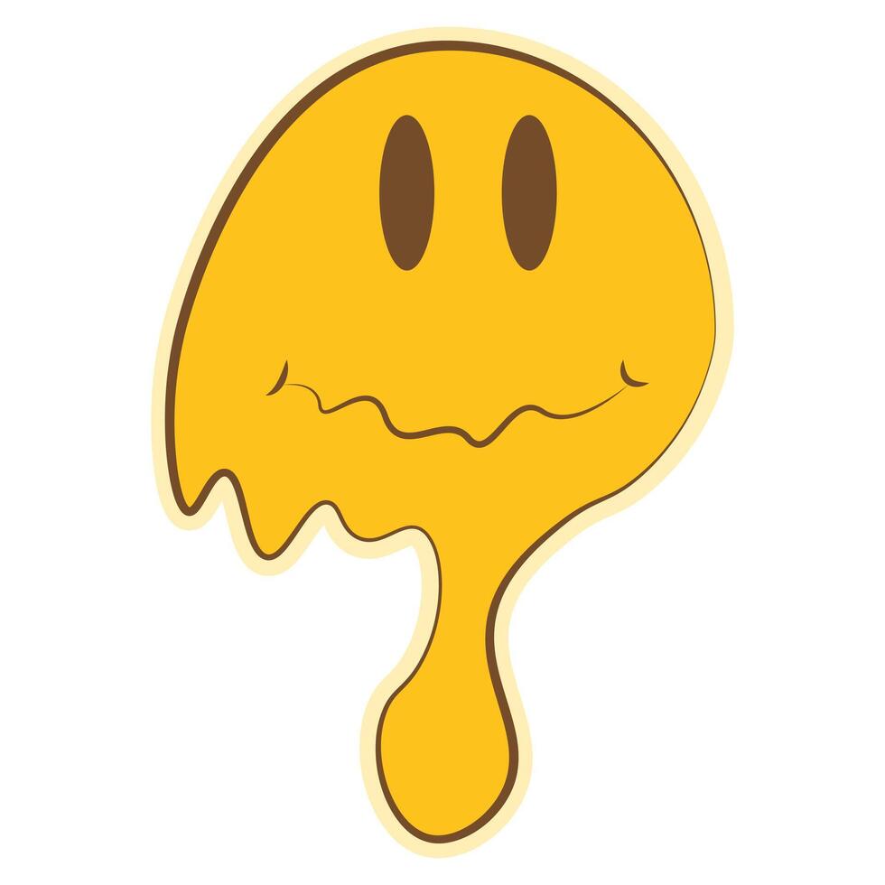 melting emoji icon clipart vector