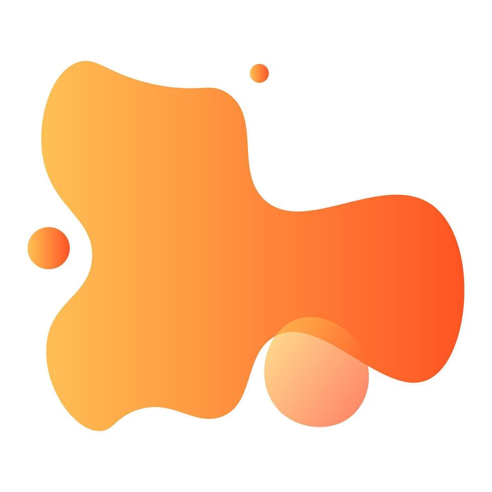 Liquid Abstact Shape Element with Gradation Color vector