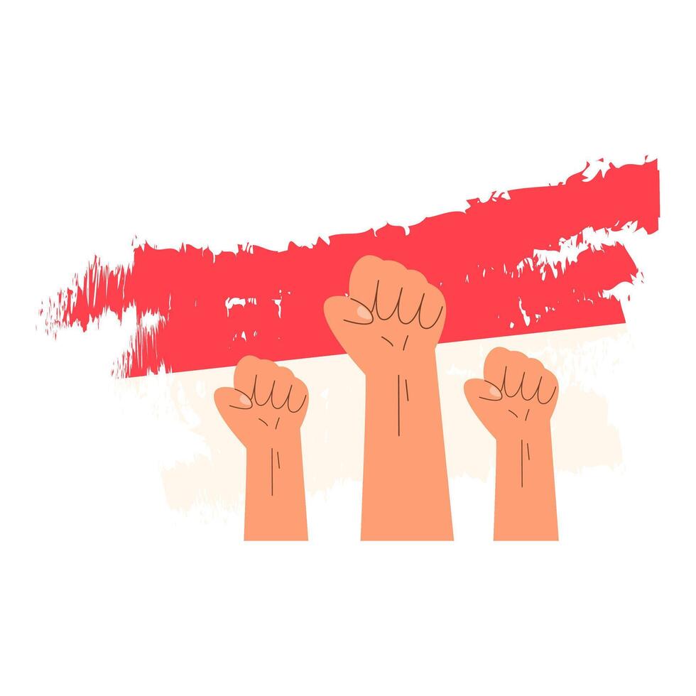 Indonesian Independent Day Clipart vector