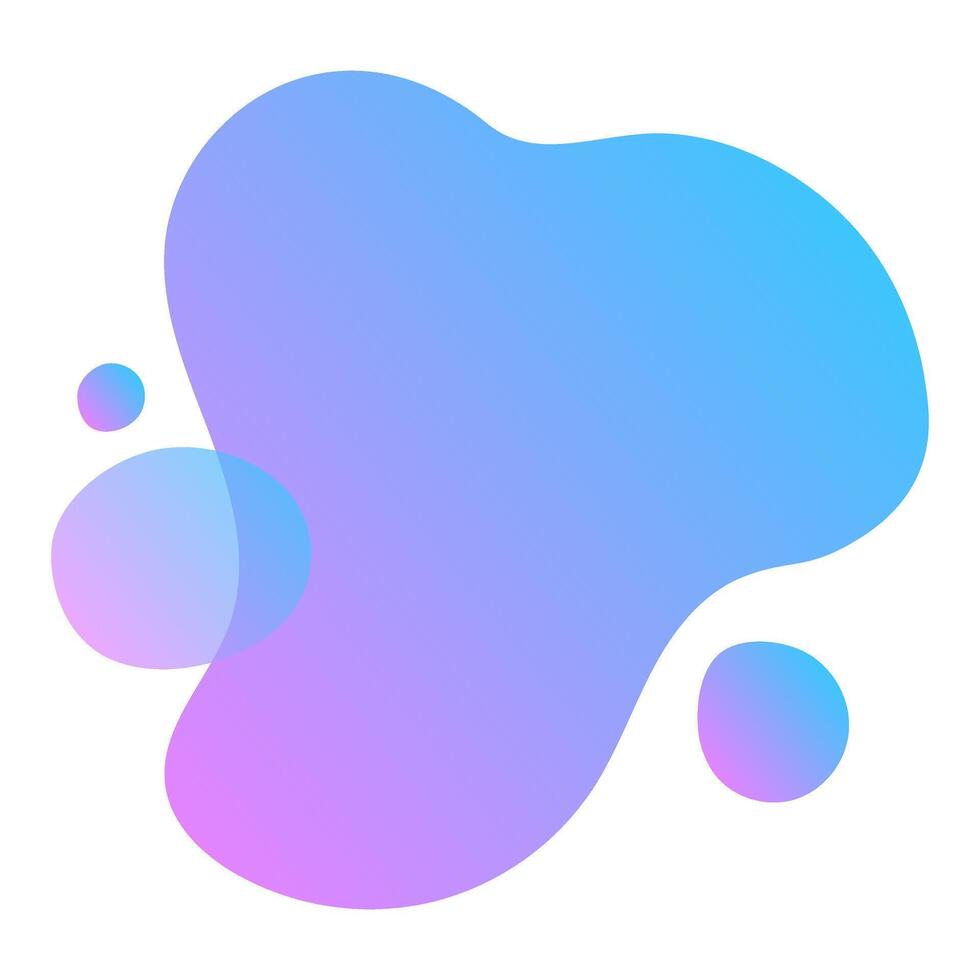 Liquid Abstact Shape Element with Gradation Color vector