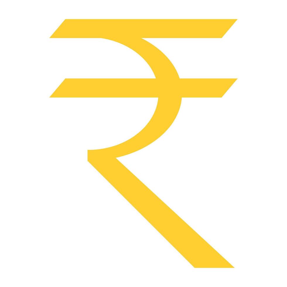 Indian rupee clipart icon, indian currency icon vector