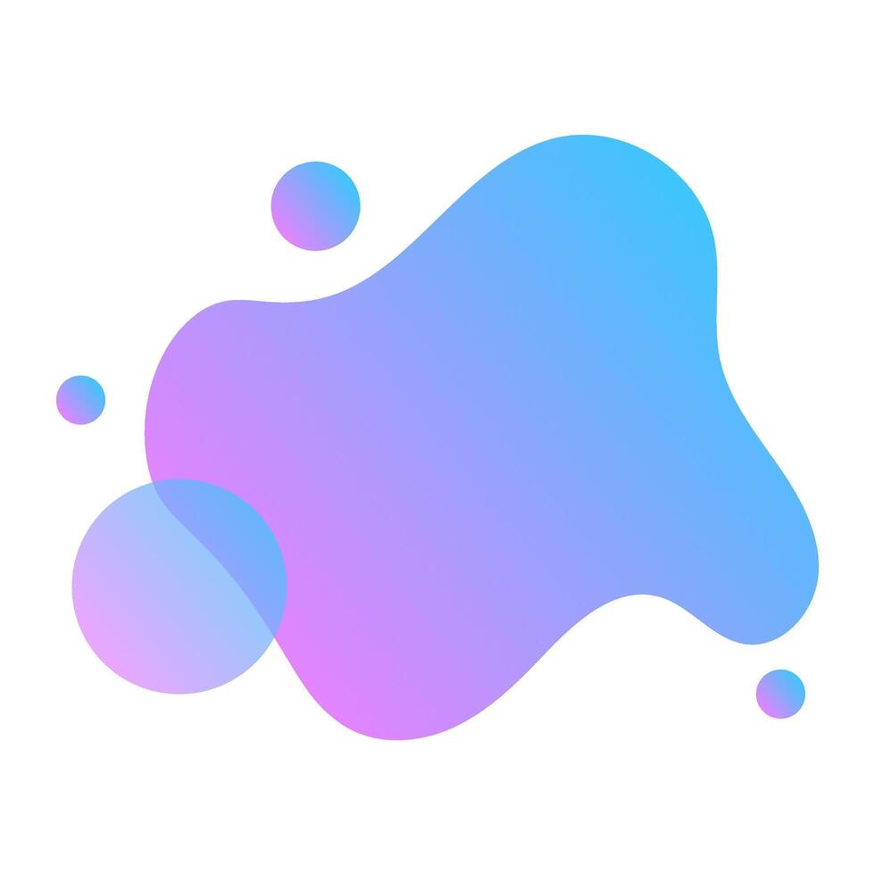 Liquid Abstact Shape Element with Gradation Color vector