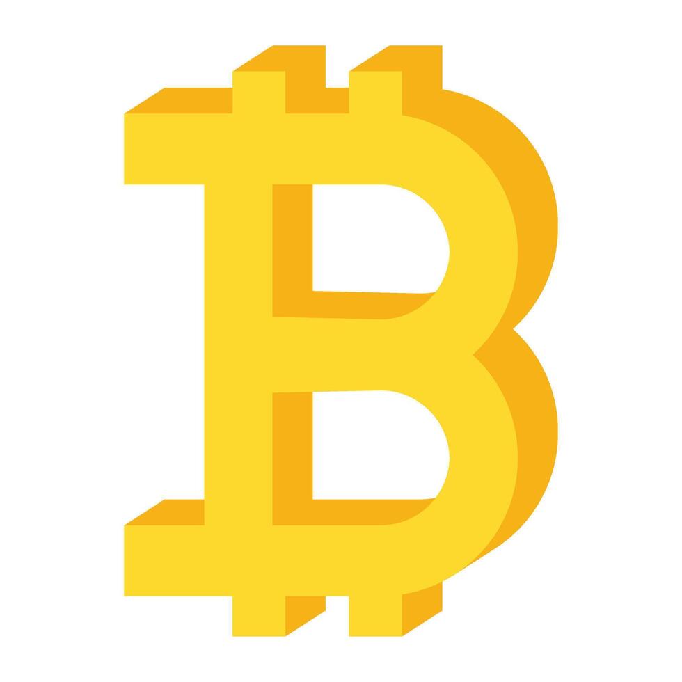 Premium Bitcoin Clipart, Crypto Coin icon. vector