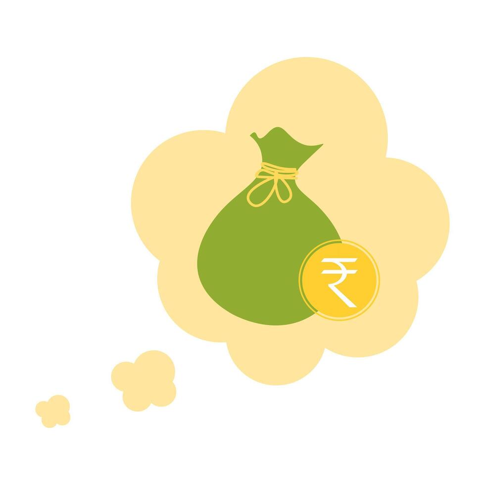 Indian rupee clipart icon, indian currency icon vector