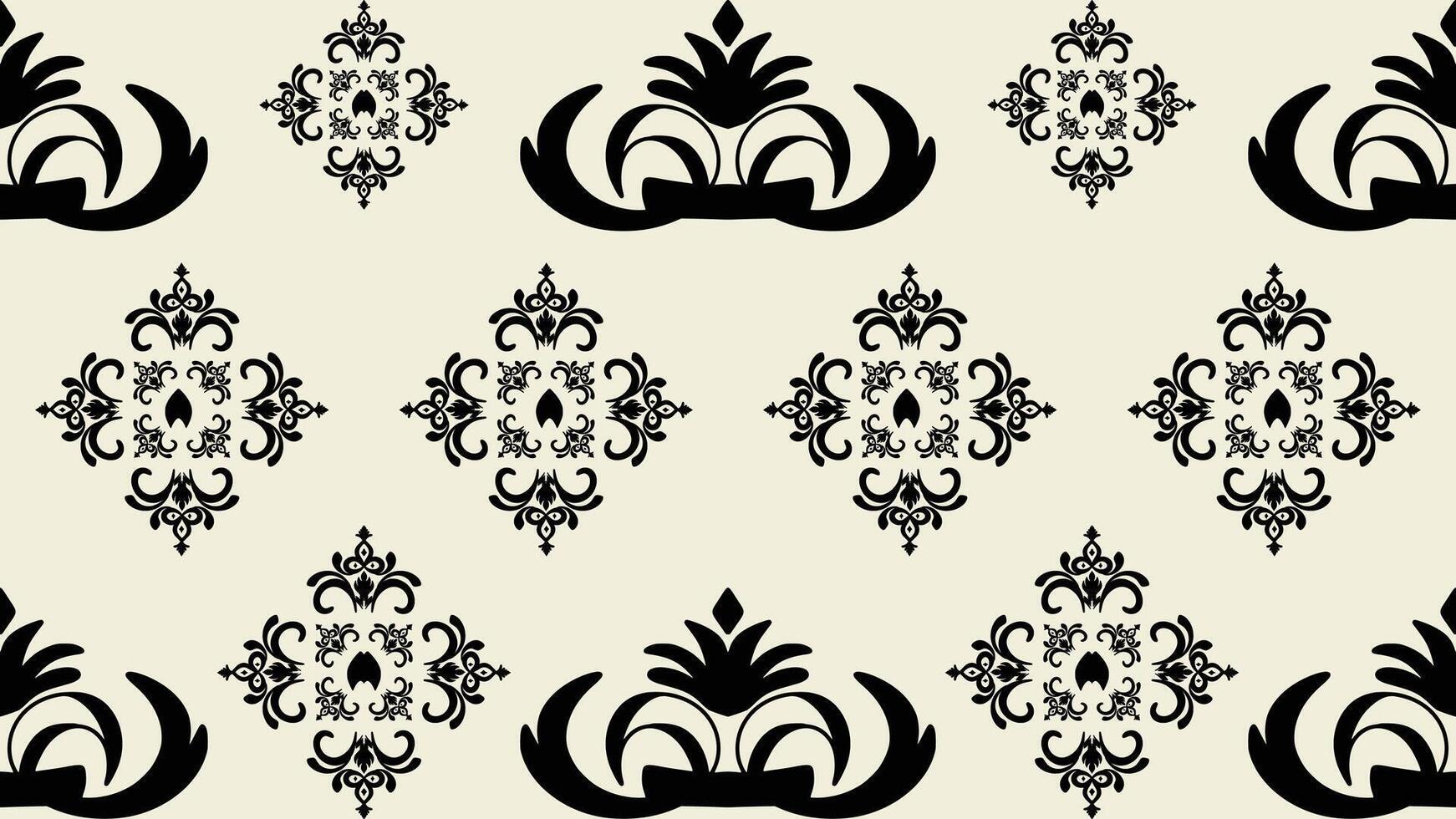 seamless pattern floral geometric ethnic vector