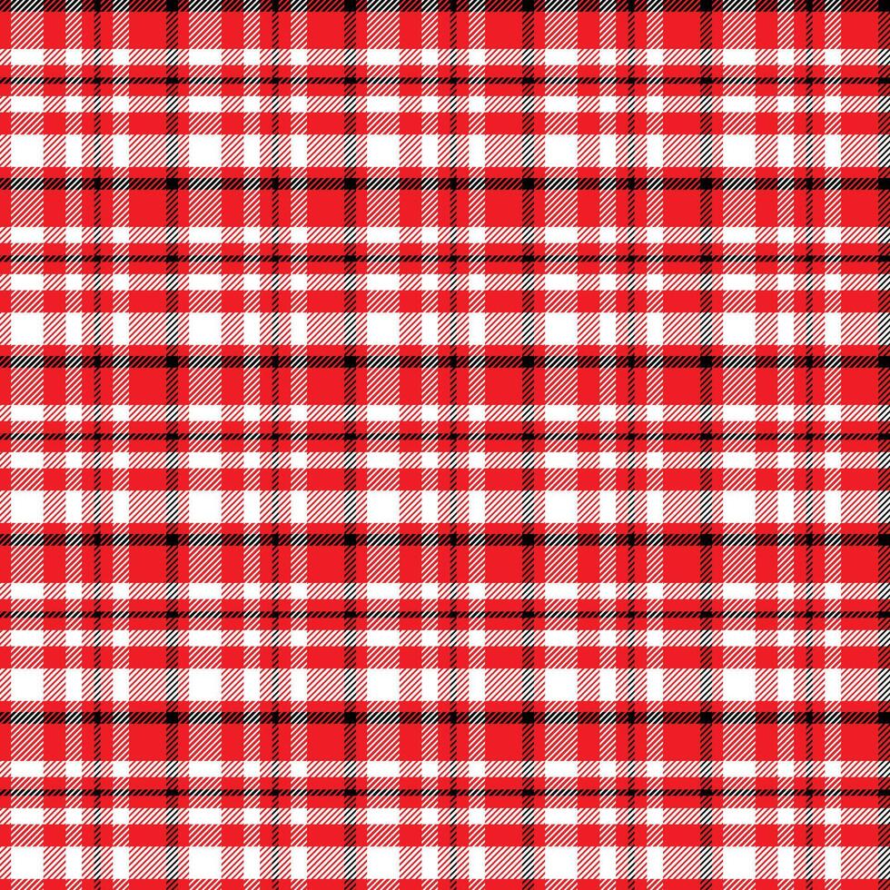 red and white plaid design for fabric vector