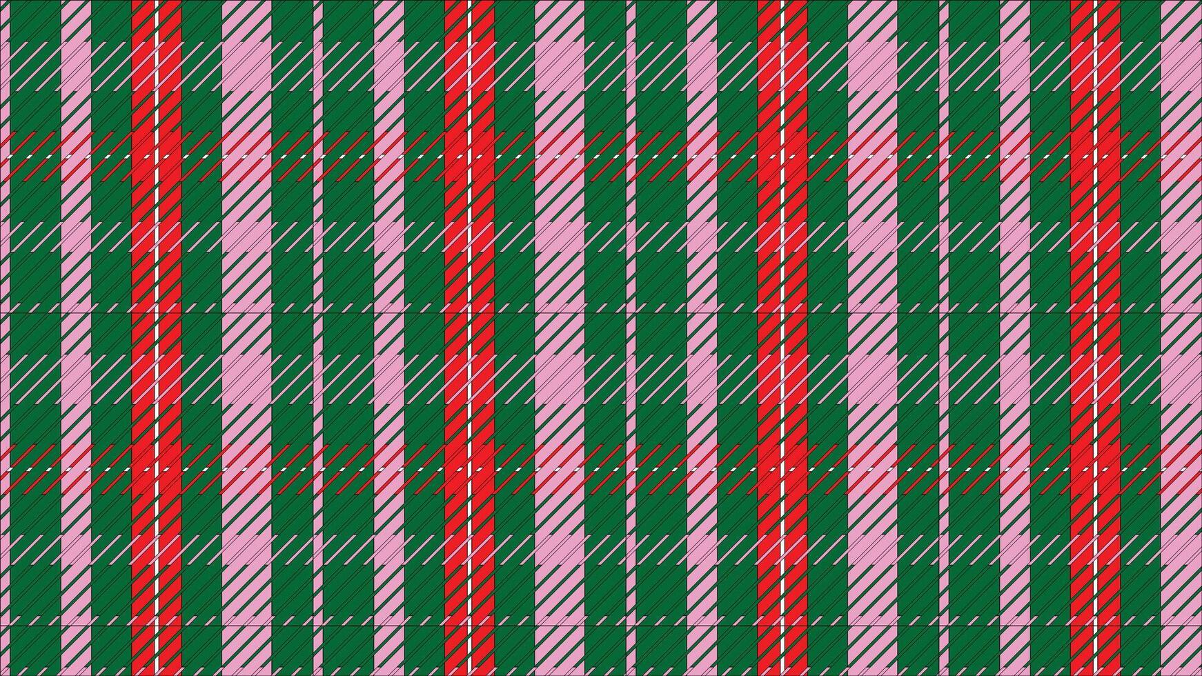 pink and green plaid pattern for fabric vector