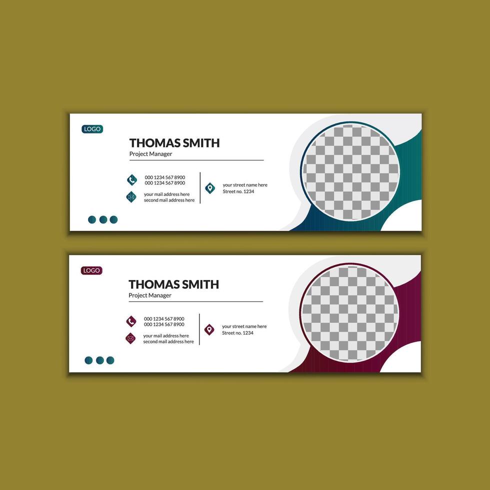 Professional Email Signature Design Template vector