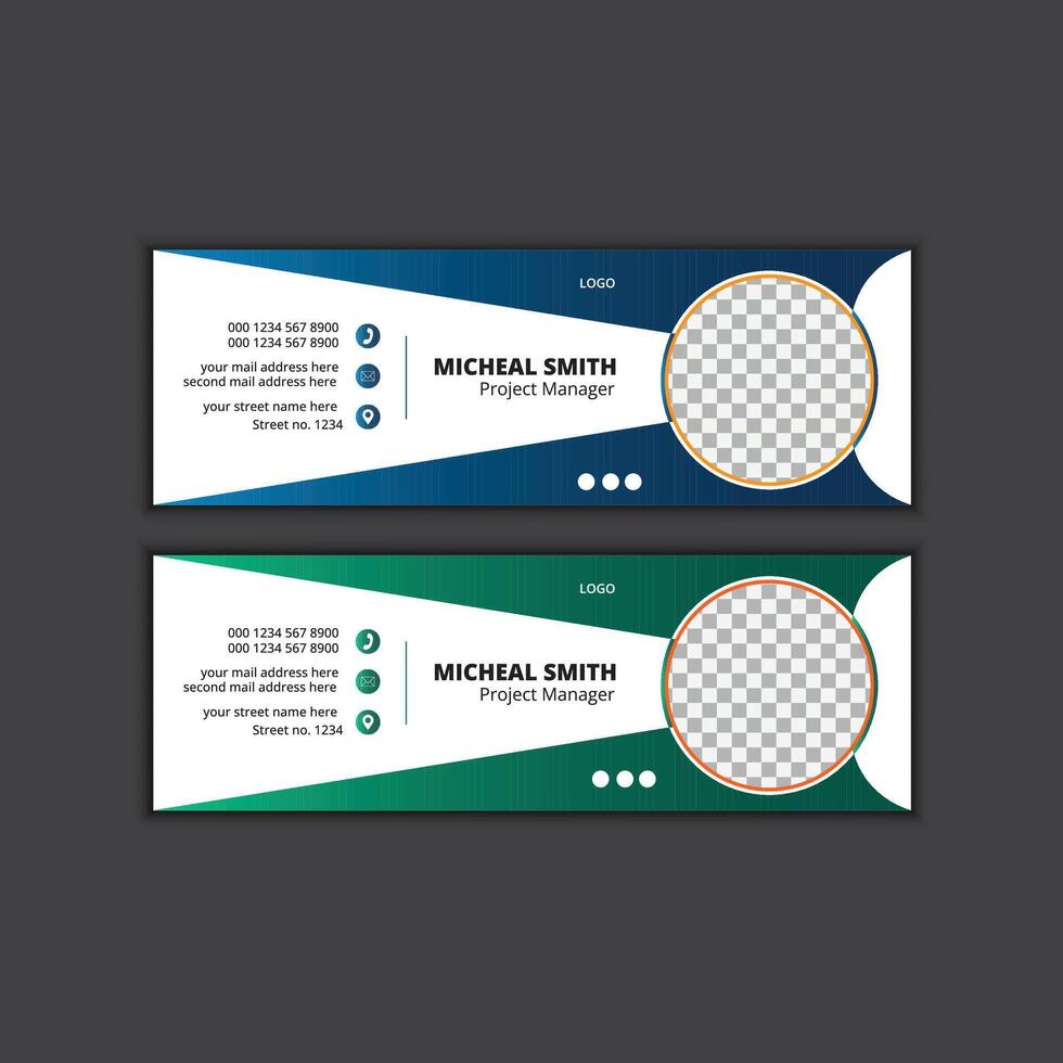 Professional Email Signature Design Template vector