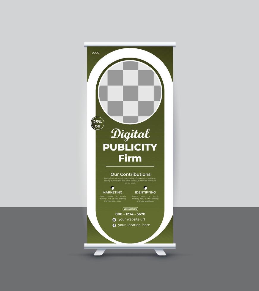 Modern Unique Roll up Design vector