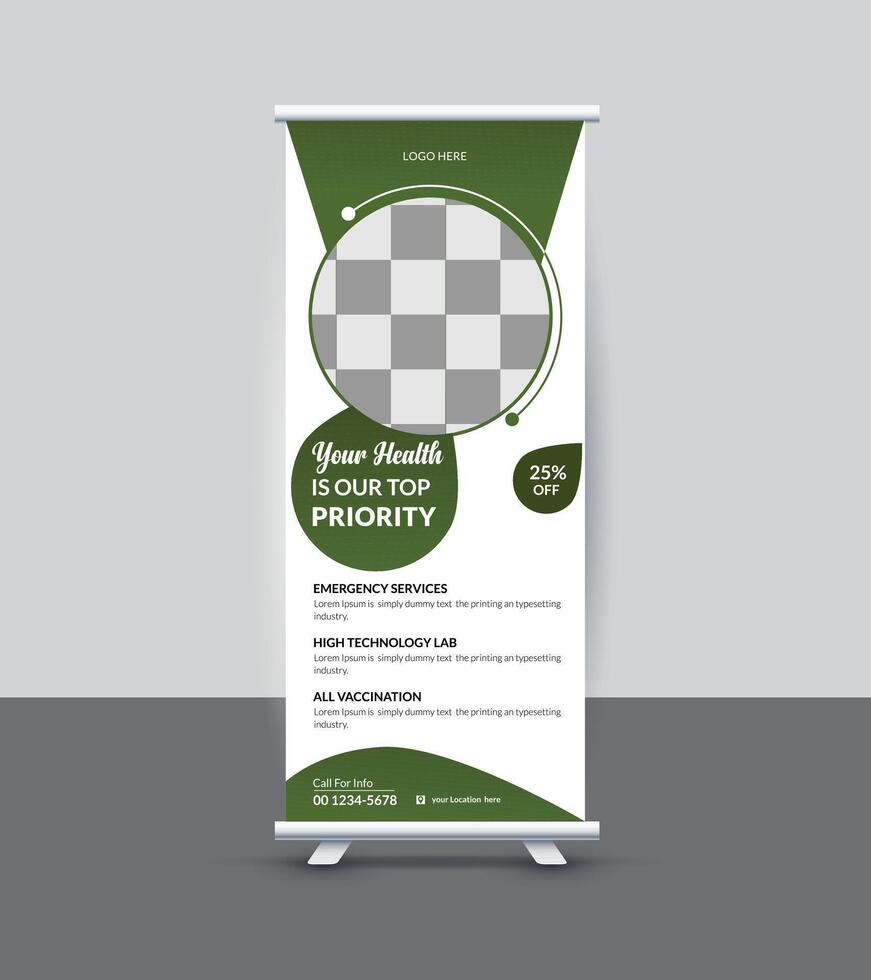 Modern Unique Roll up Design vector