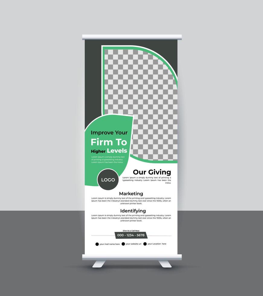 Modern Unique Roll up Design vector