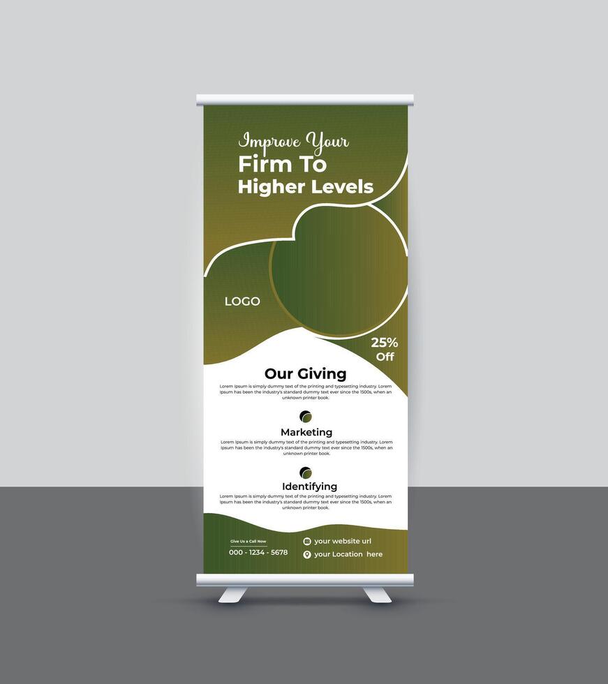 Modern Unique Roll up Design vector