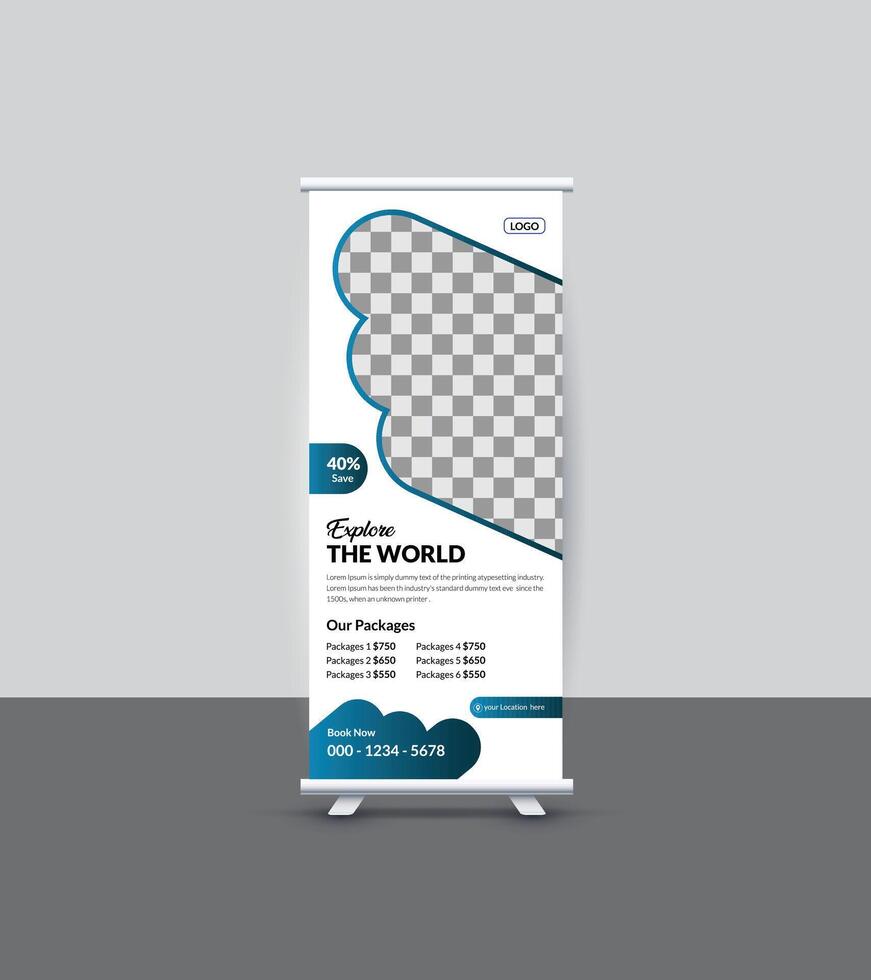 Modern Unique Roll up Design vector
