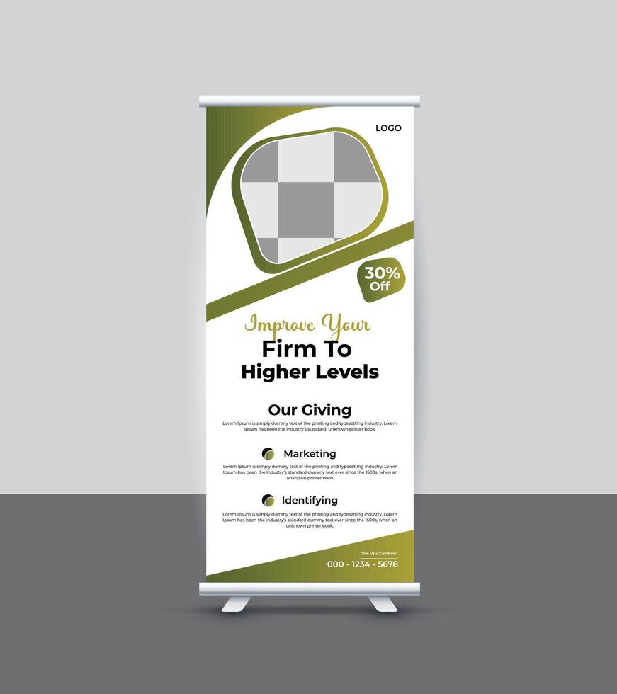 Modern Unique Roll up Design vector