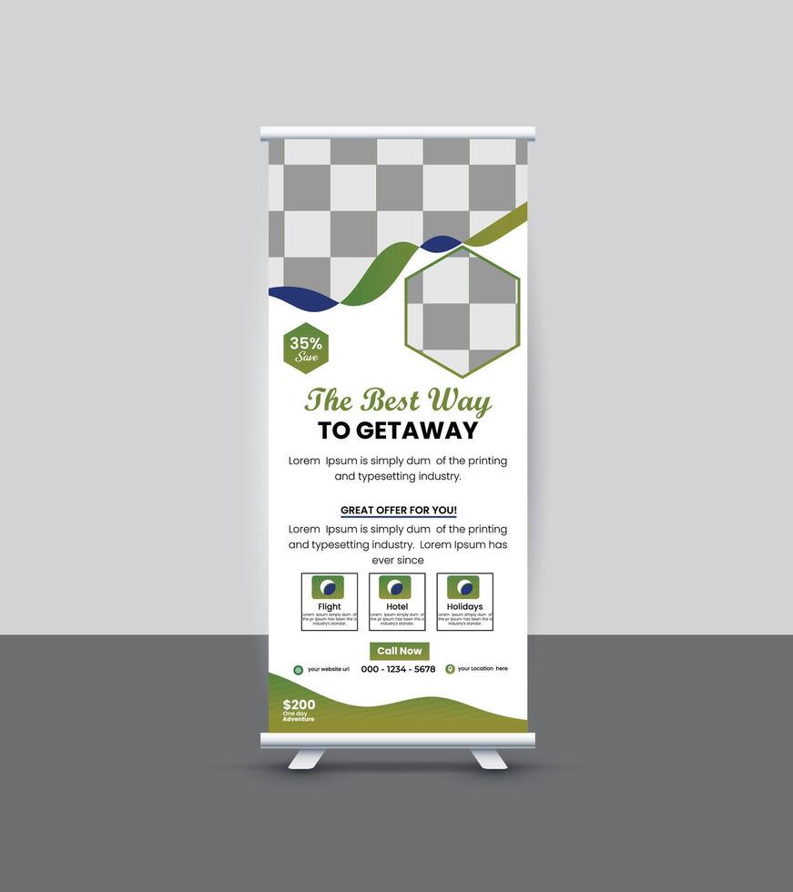 Modern Unique Roll up Design vector