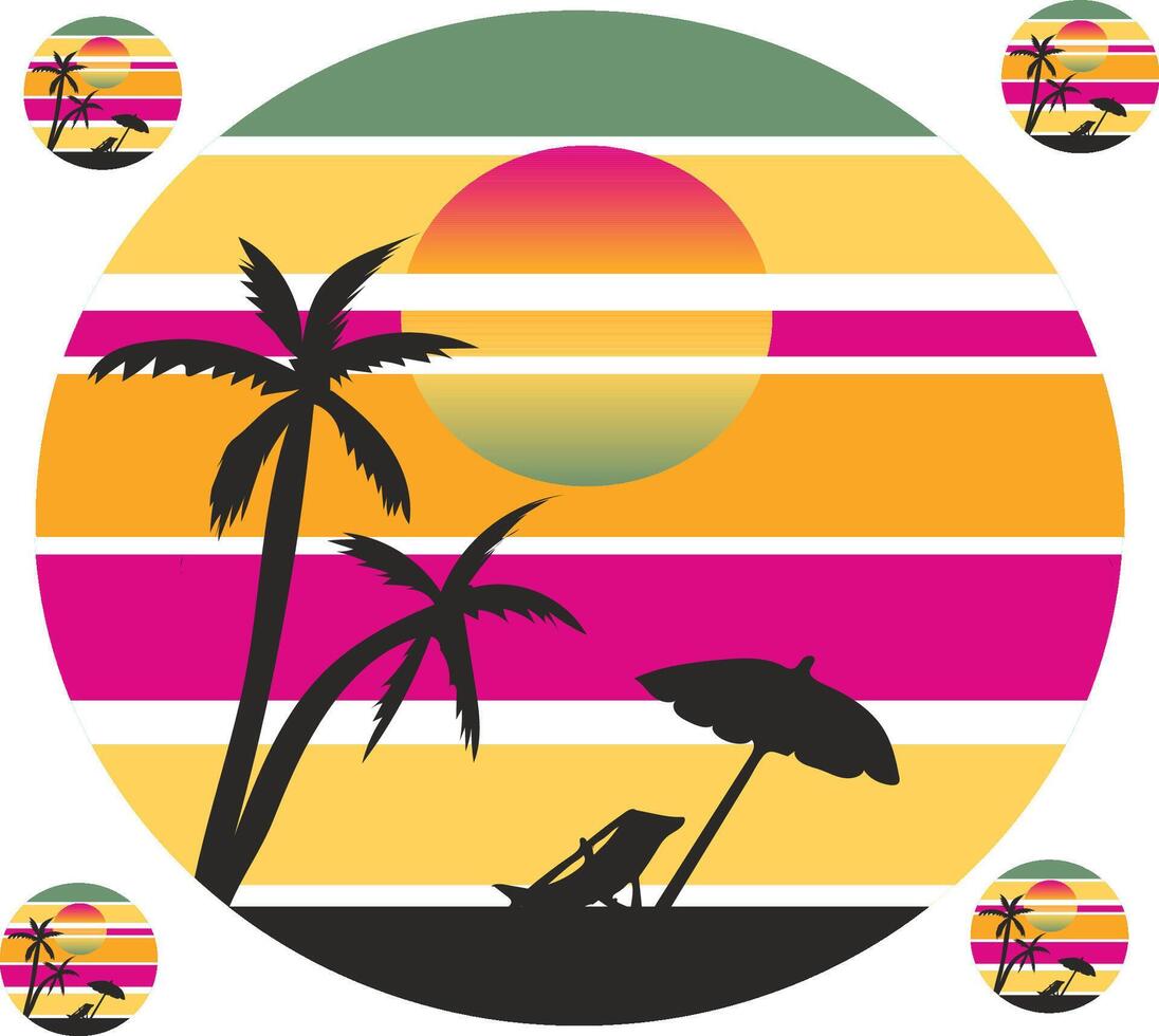 summer poster background vector