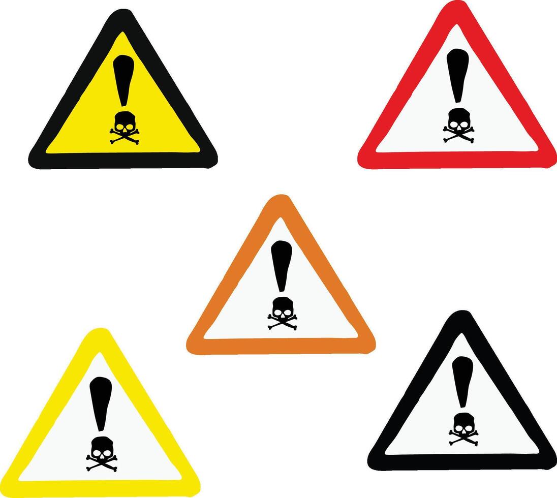 set Scam alert warning vector