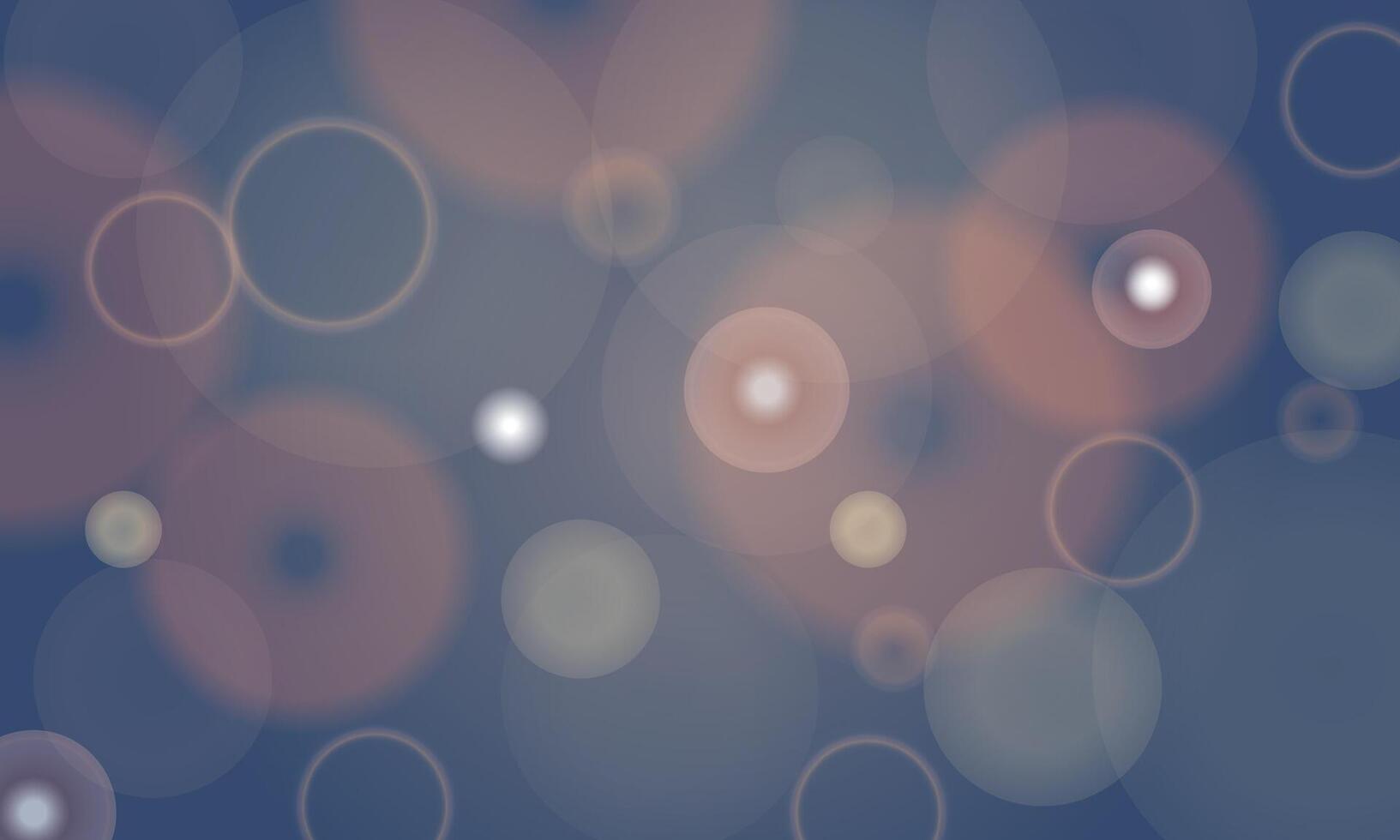 blurry bokeh circles against dark background. smooth color circles. vector