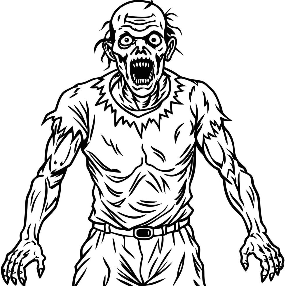 Zombie people halloween halloween vector