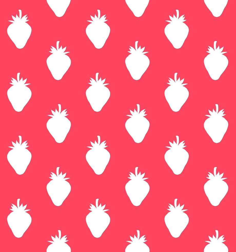 Seamless pattern of sketch strawberry vector