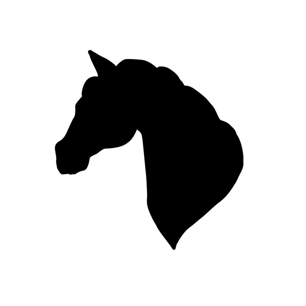 Horse head silhouette vector