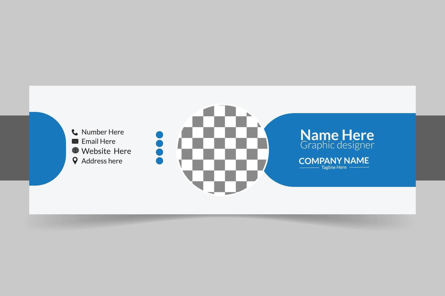 corporate email signature design template vector