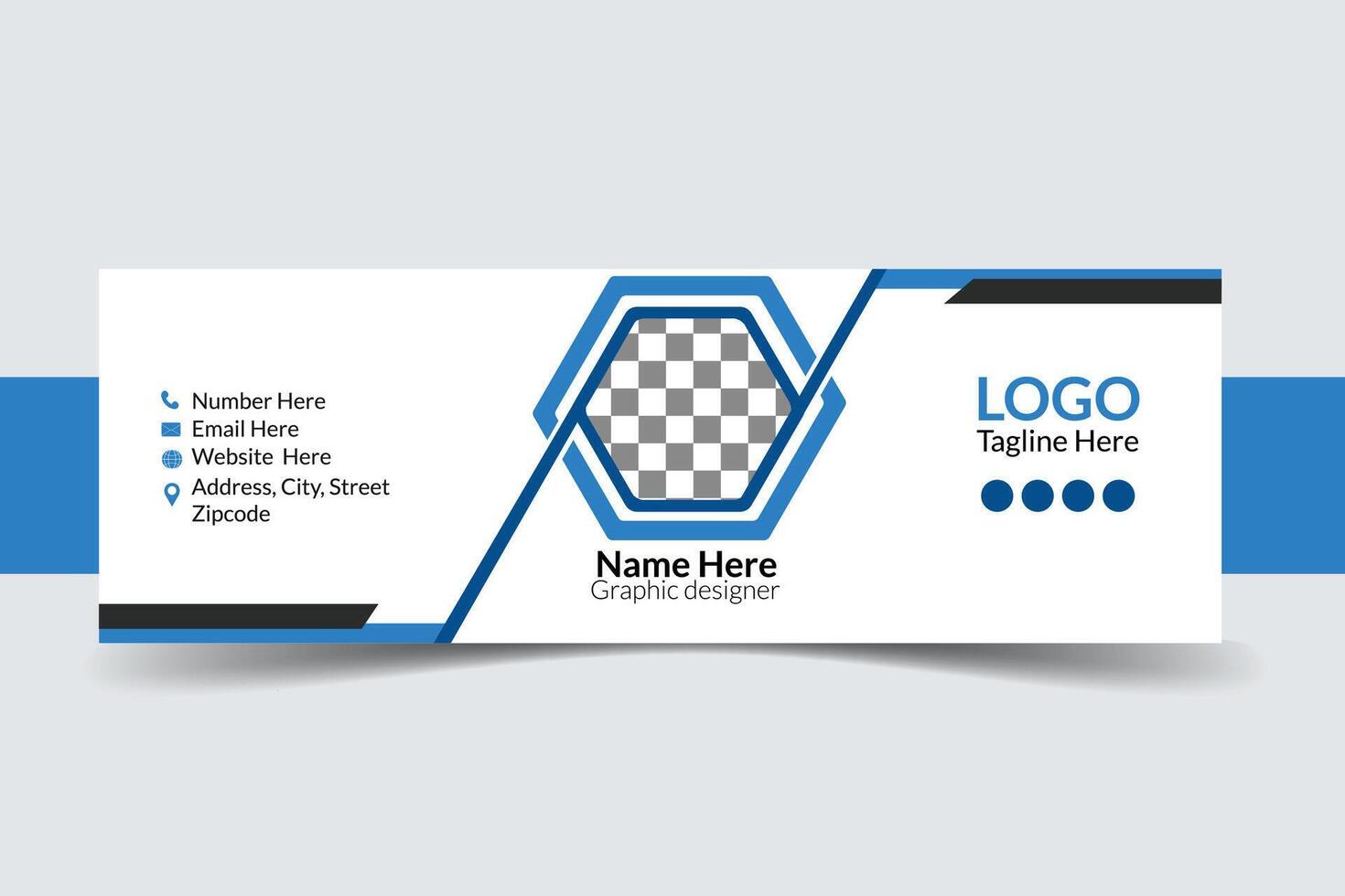 corporate email signature design template vector