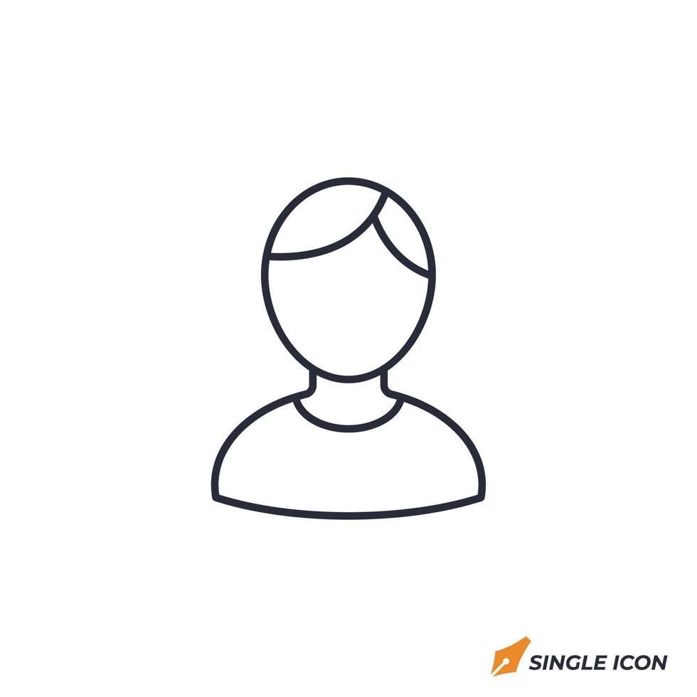 Profile icon illustration. Profile symbol isolated on white background. vector