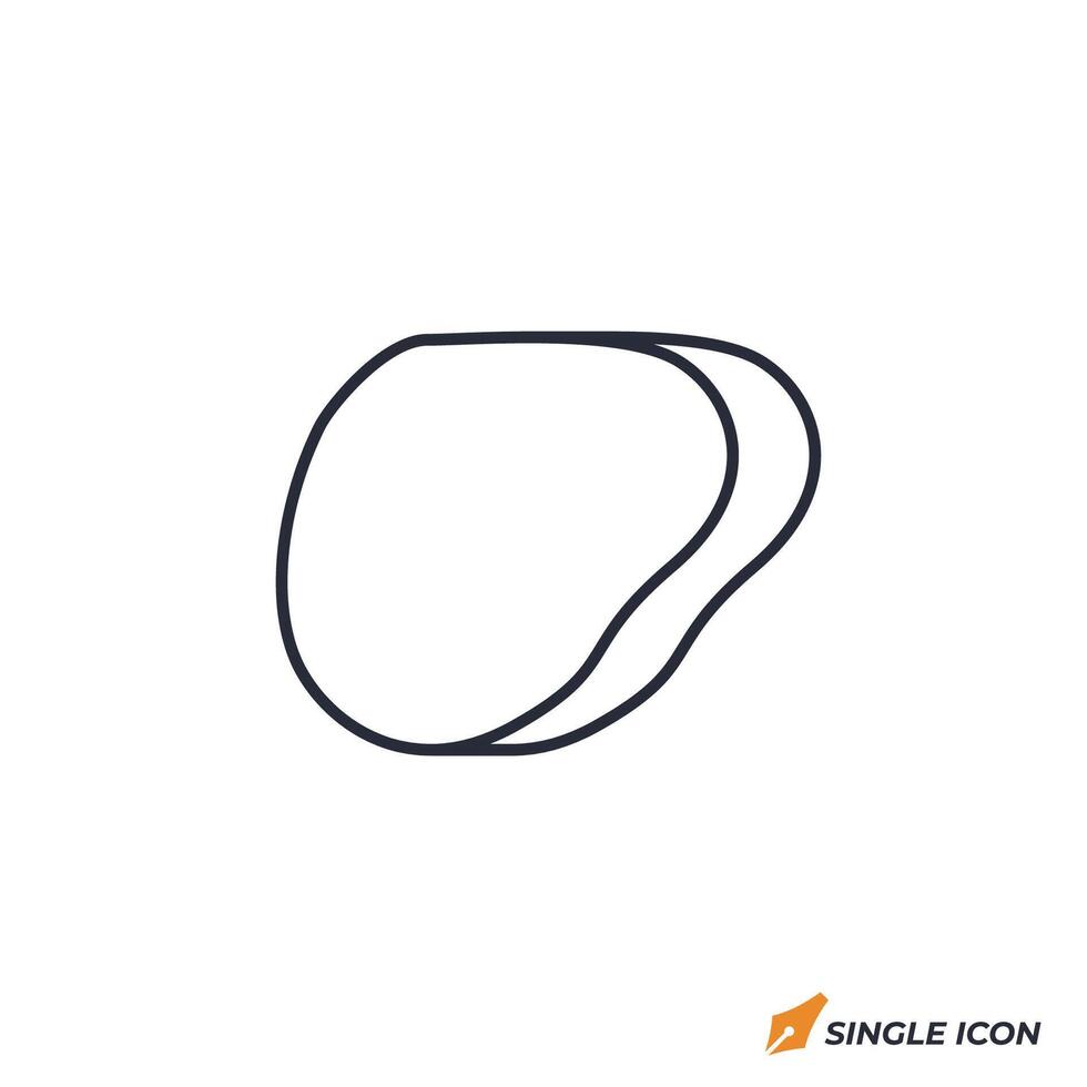 Ham icon illustration. Ham symbol isolated on white background vector
