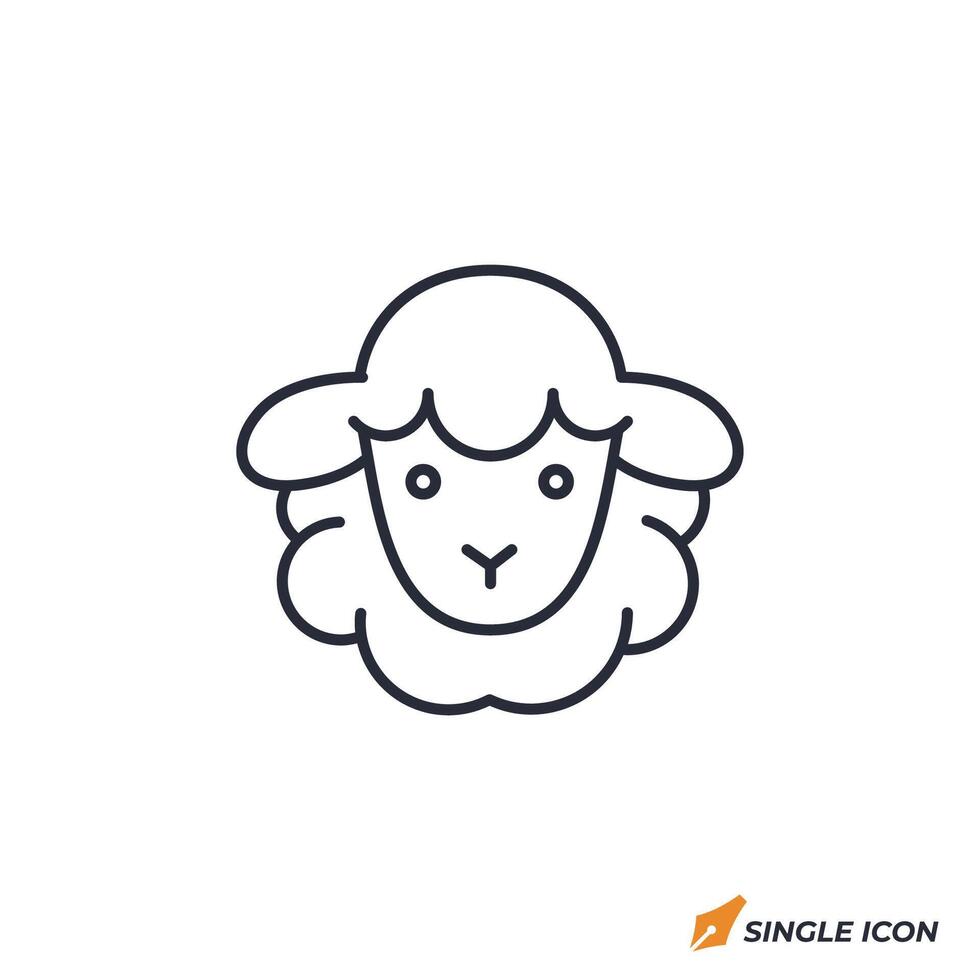 Lamb Chop icon illustration. Lamb Chop symbol isolated on white background vector