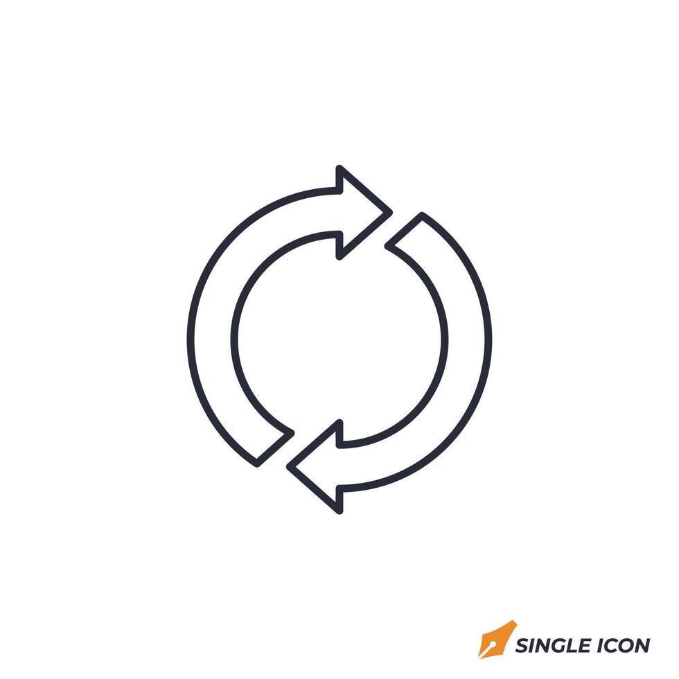 Refresh icon illustration. Refresh symbol isolated on white background. vector