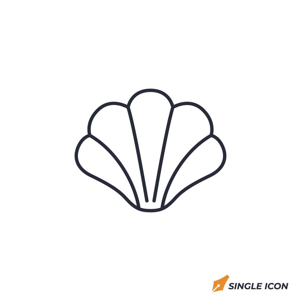 Clams icon illustration. Clams symbol isolated on white background vector