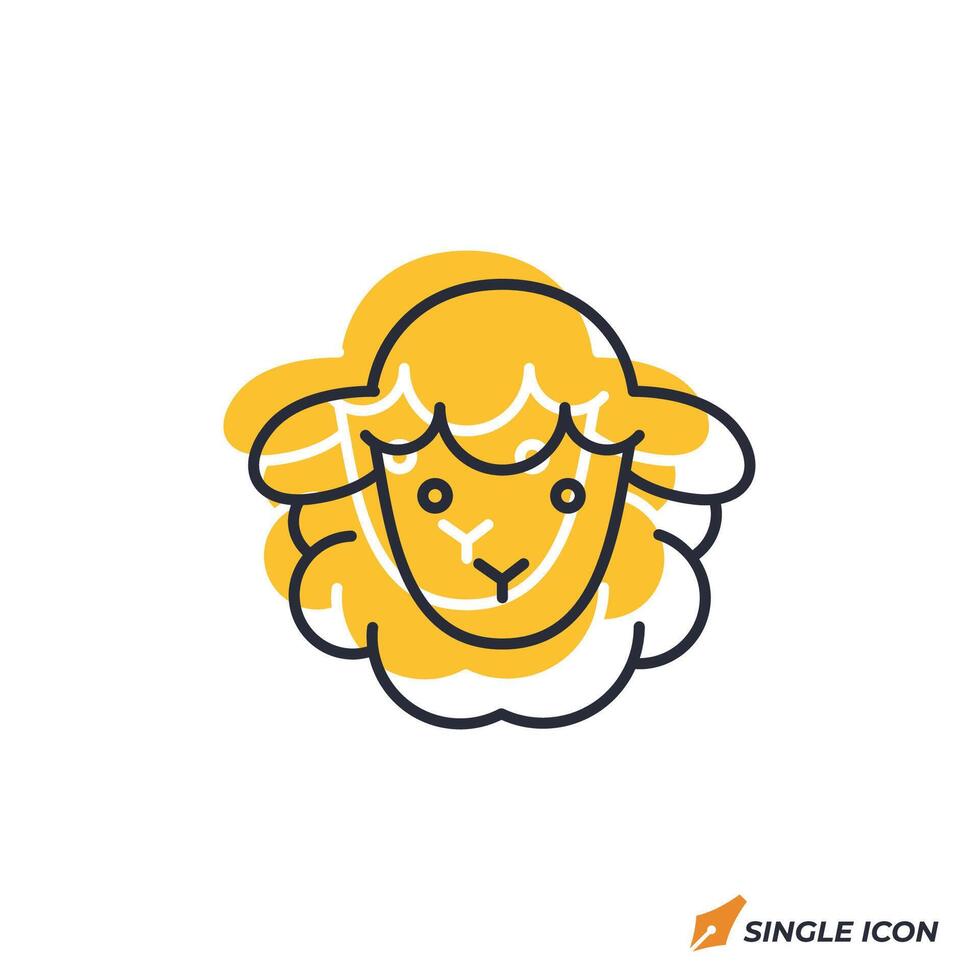 Lamb Chop icon illustration. Lamb Chop symbol isolated on white background vector