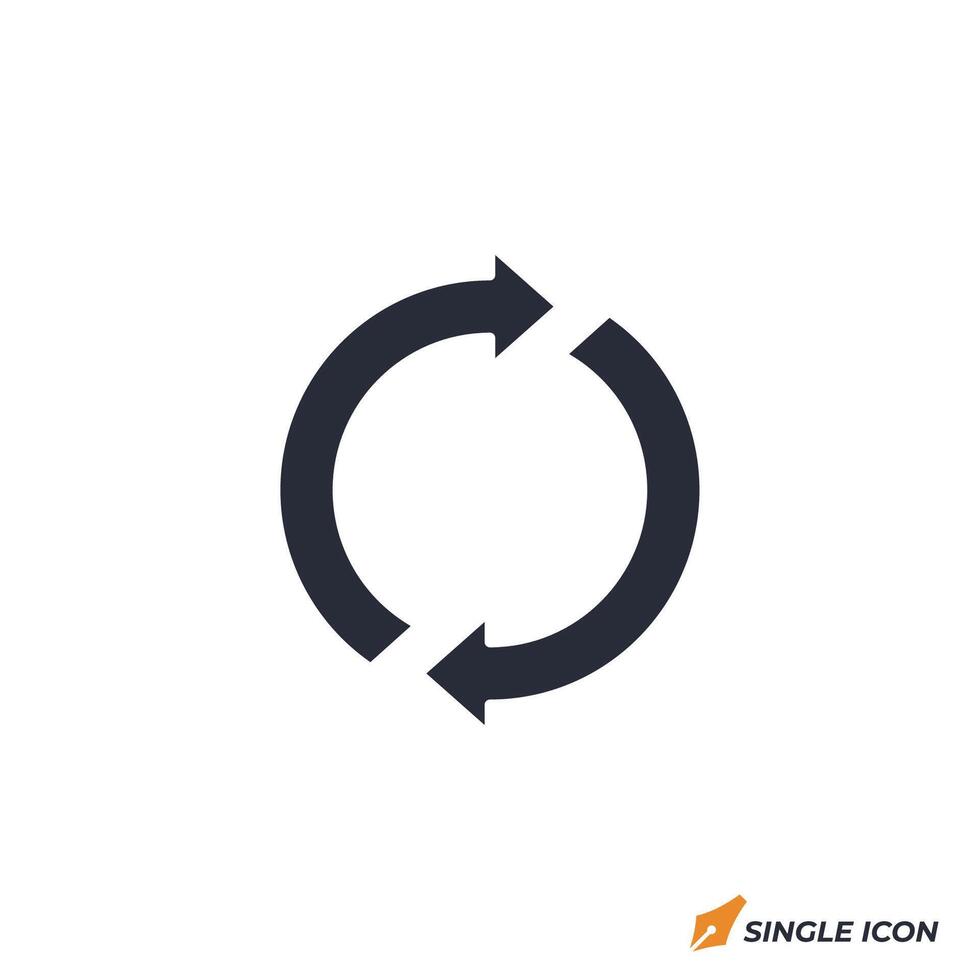 Refresh icon illustration. Refresh symbol isolated on white background. vector