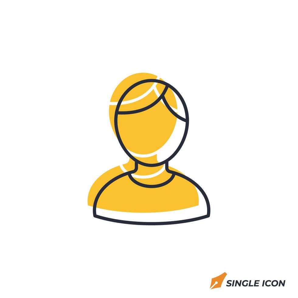 Profile icon illustration. Profile symbol isolated on white background. vector