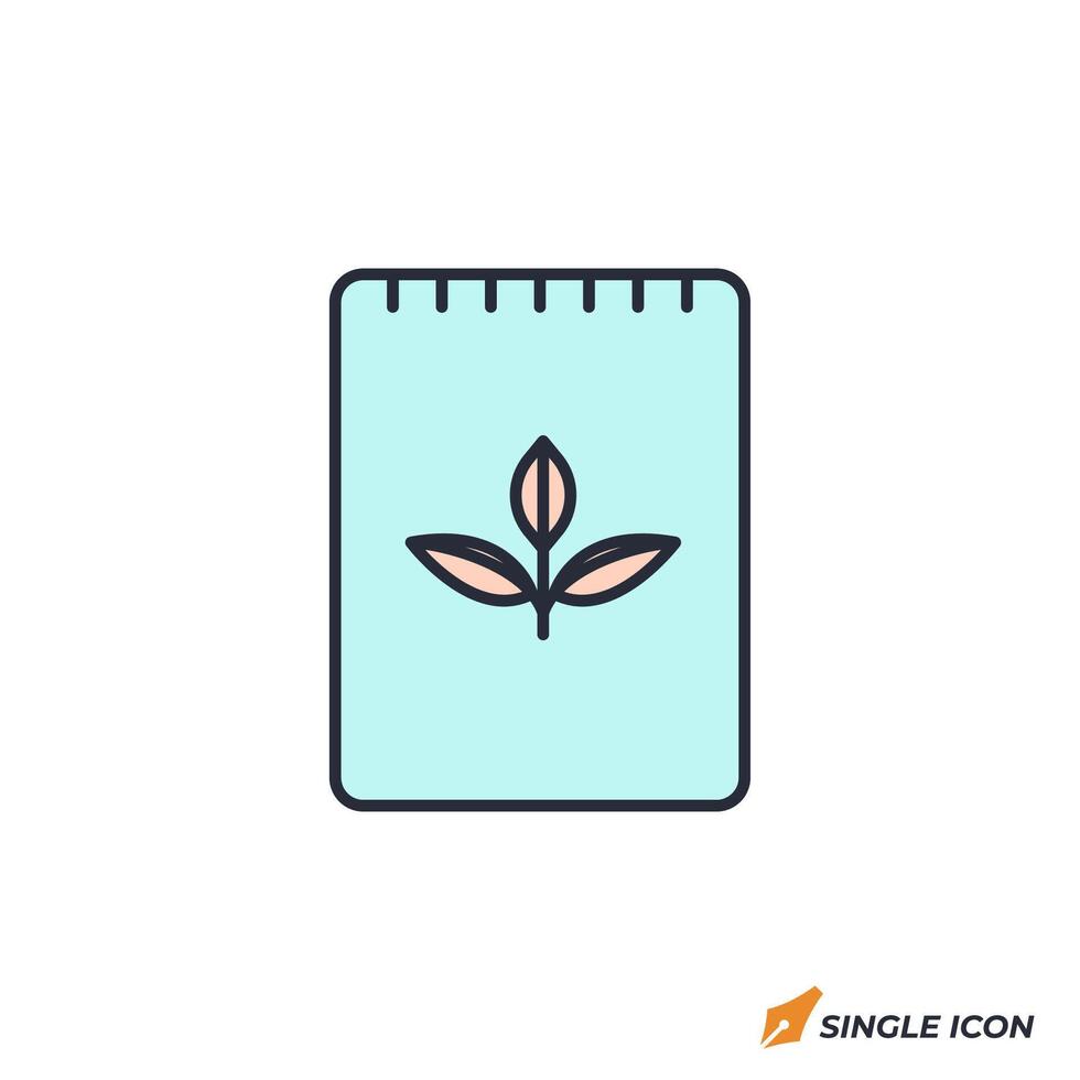 Seed Packet icon illustration. Seed Packet symbol isolated on white background vector