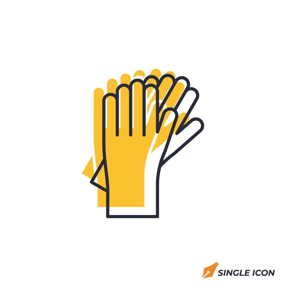 Glove icon illustration. Glove symbol isolated on white background vector