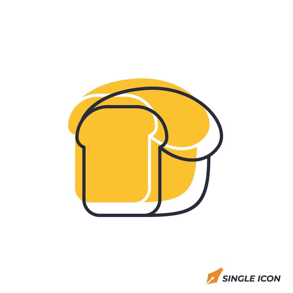 Meatloaf icon illustration. Meatloaf symbol isolated on white background vector