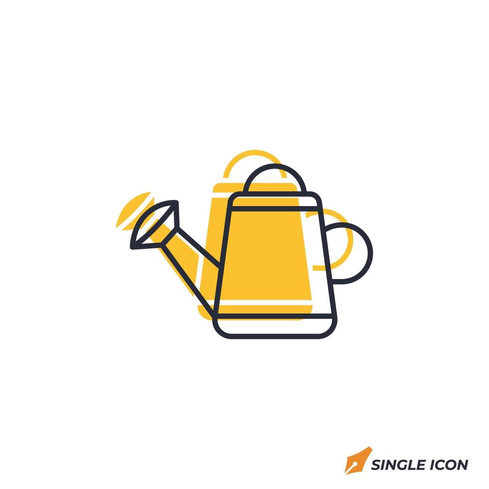 Watering Can icon illustration. Watering Can symbol isolated on white background vector