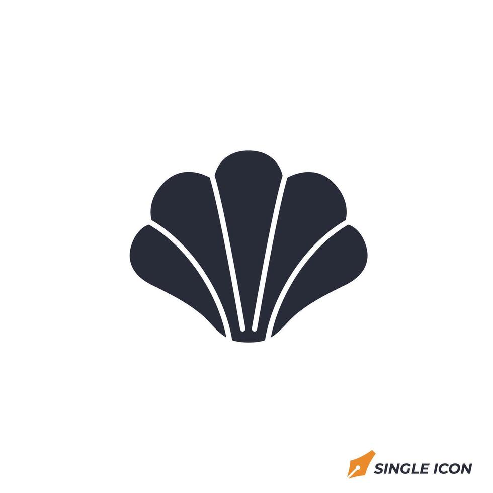Clams icon illustration. Clams symbol isolated on white background vector